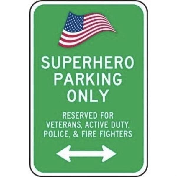 Accuform RESERVED PARKING SIGN SUPERHERO FRP094RA FRP094RA - main